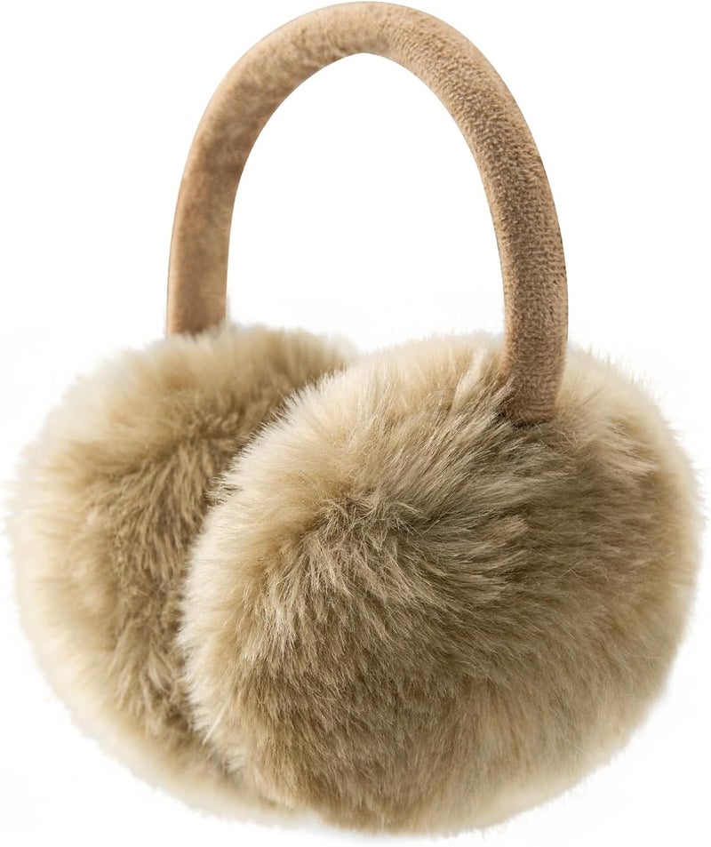 FSTEOE Winter Ear Muffs Women Warm Earmuff Girls Ear Warmers Soft Plush Outdoor Adjustable Ear Cover - Image 1